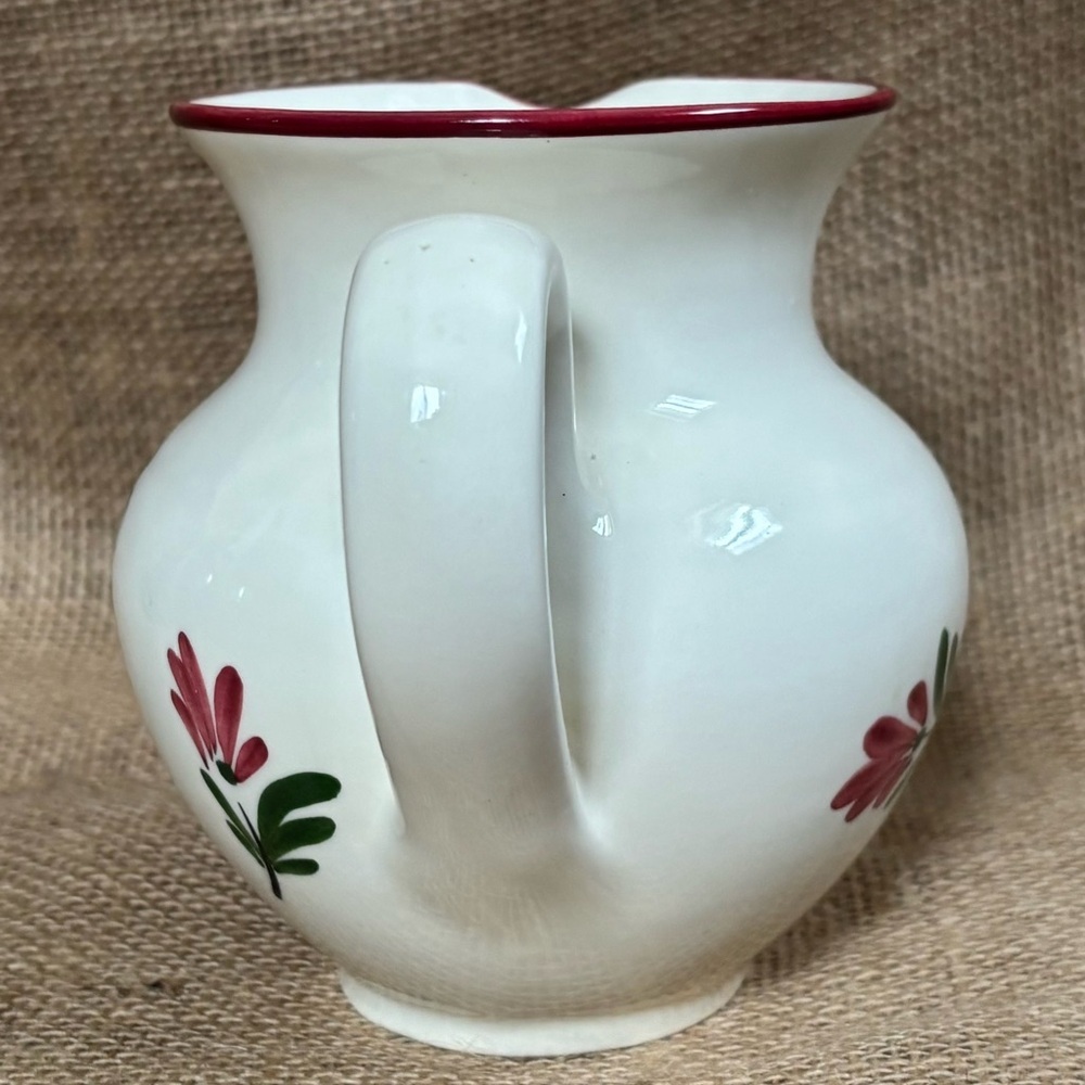 Vintage Blanchardon Fabrication French Pitcher Vase Milk Jug Girl At Well - Picture 5 of 8